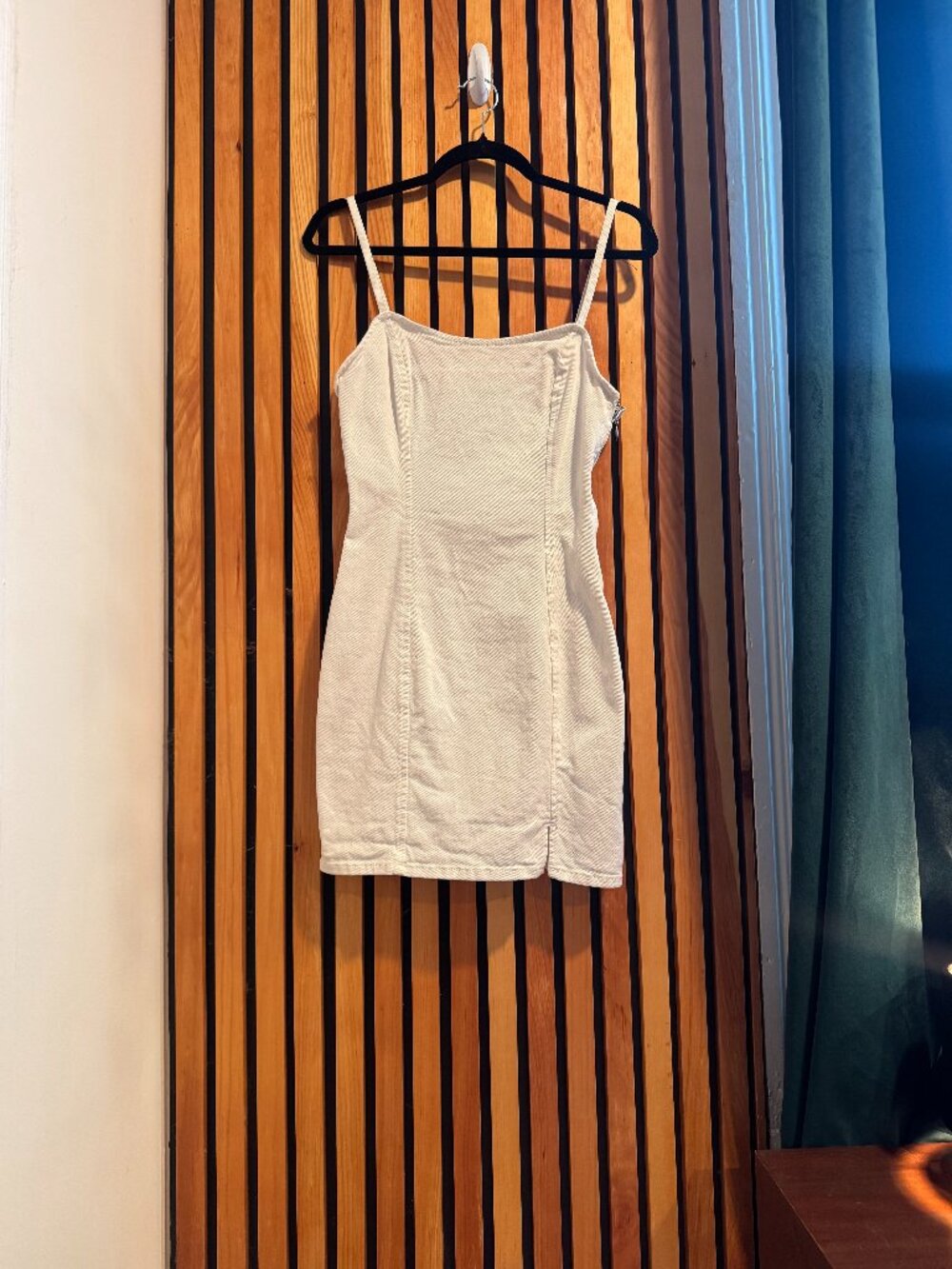 H&M Divided White Denim Mini Dress - Size S